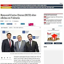 Rousaud Costas Duran (RCD) abre oficina en Valencia